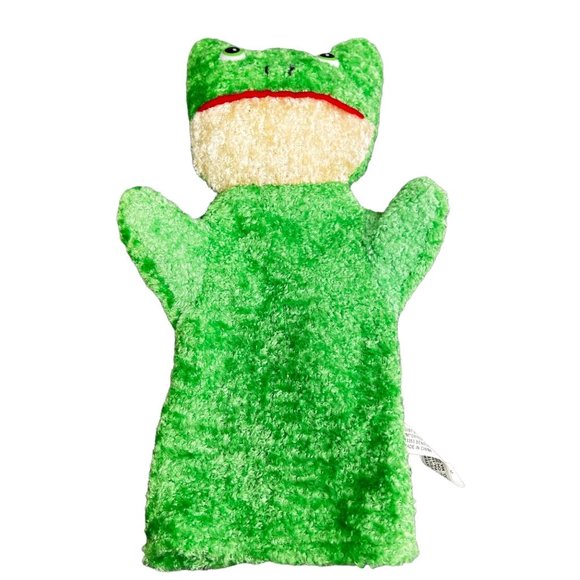Vintage Dollar Tree Frog Hand Puppet Green Plush Stuffed Story Time - Picture 3 of 6